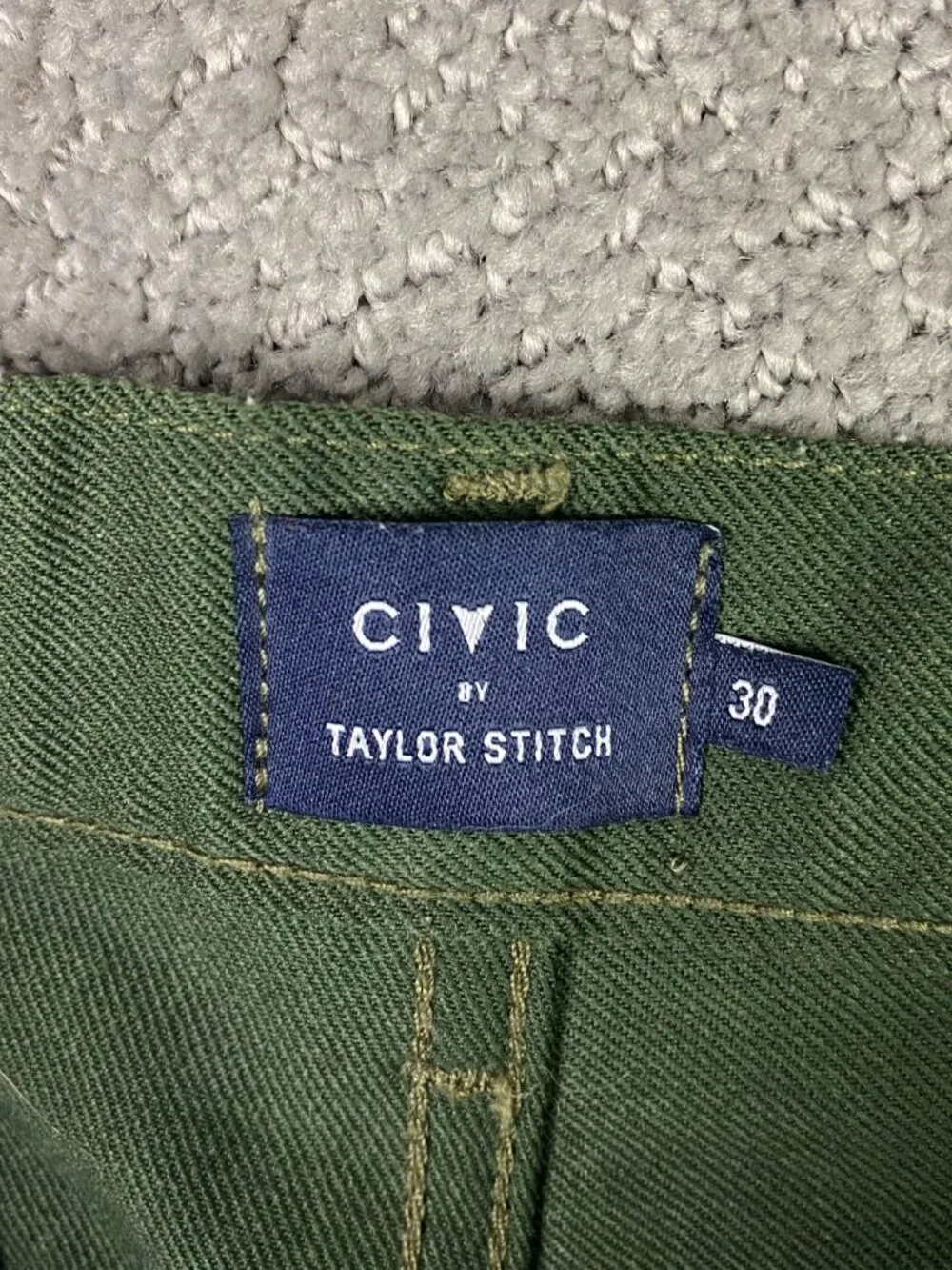Civic by Taylor Stitch Shorts Men's 30 Green 8" Inseam - Picture 5 of 11